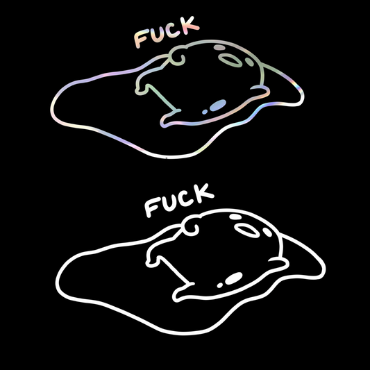 Exhausted Egg Vinyl Decal