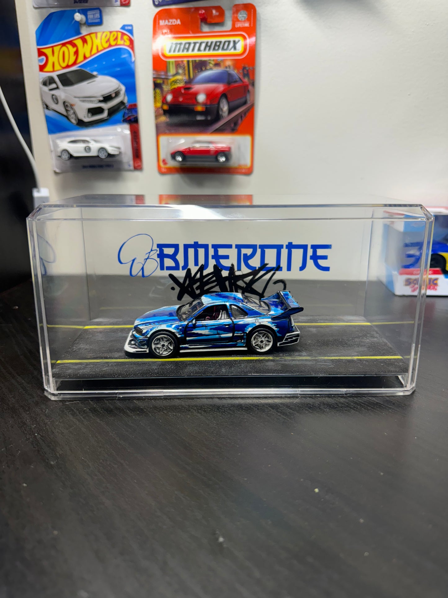 Manga Nissan Skyline R34 Hot Wheels Pull Back Speeder (1 of 1)