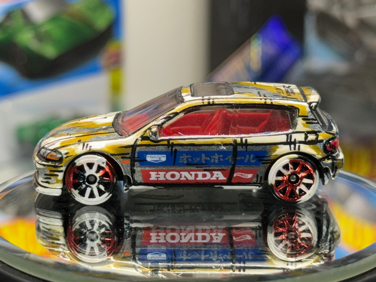 Blind Box Manga Honda Civic EG Hatchback Zamac Hot Wheels (1 of 8)