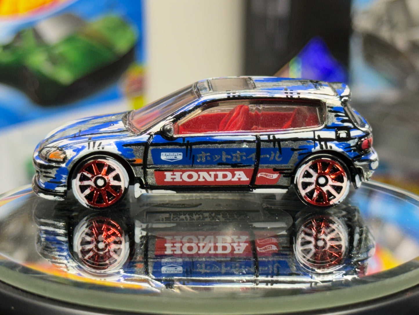 Blind Box Manga Honda Civic EG Hatchback Zamac Hot Wheels (1 of 8)