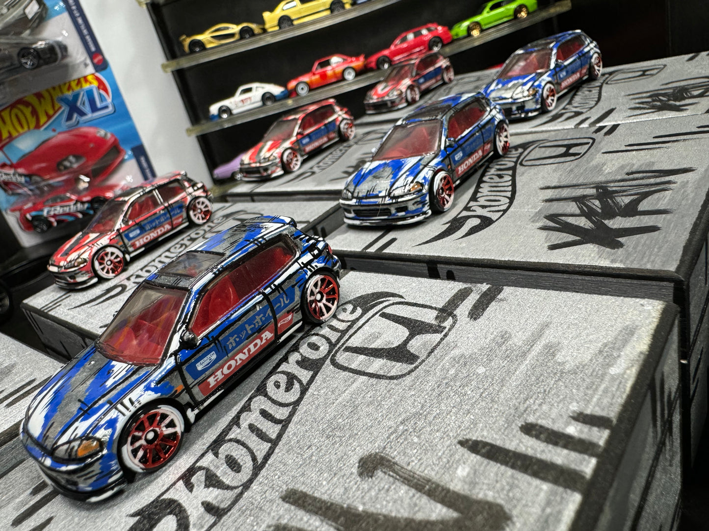 Blind Box Manga Honda Civic EG Hatchback Zamac Hot Wheels (1 of 8)