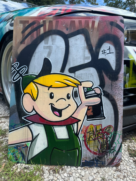 Elroy Graffiti Tow Away Sign