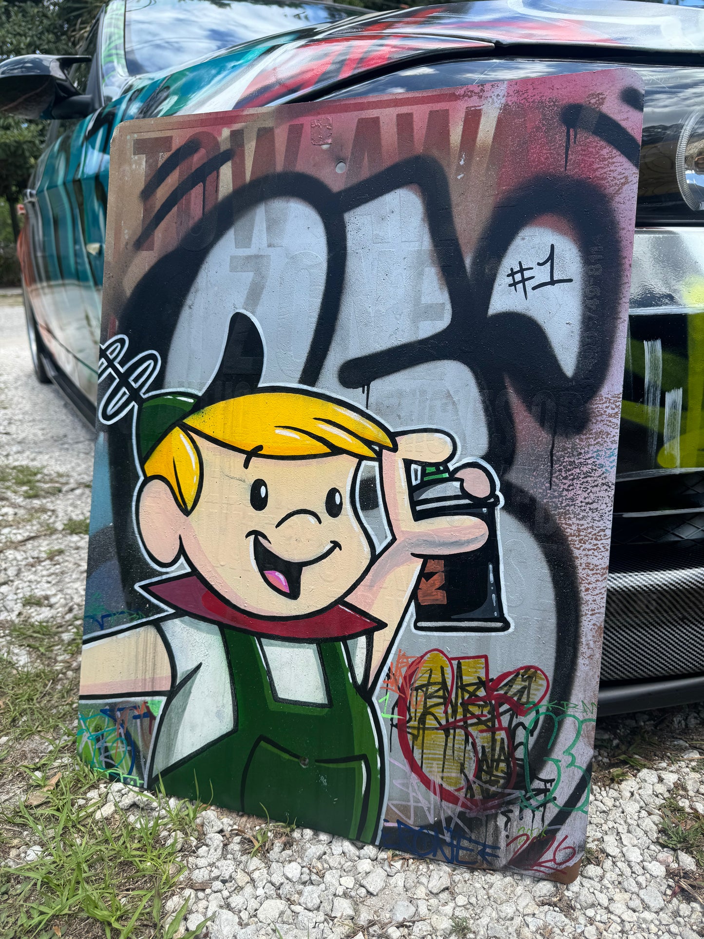 Elroy Graffiti Tow Away Sign