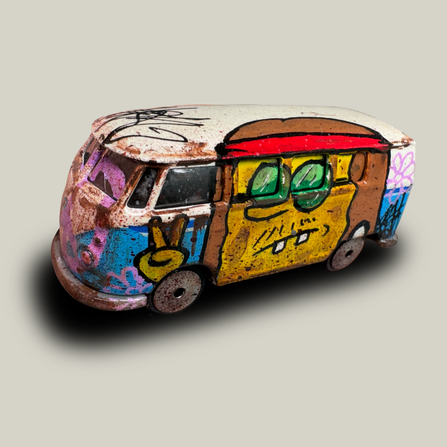 Hippie SpongeBob Graffiti Majorette VW T1 Bus (1 of 1)