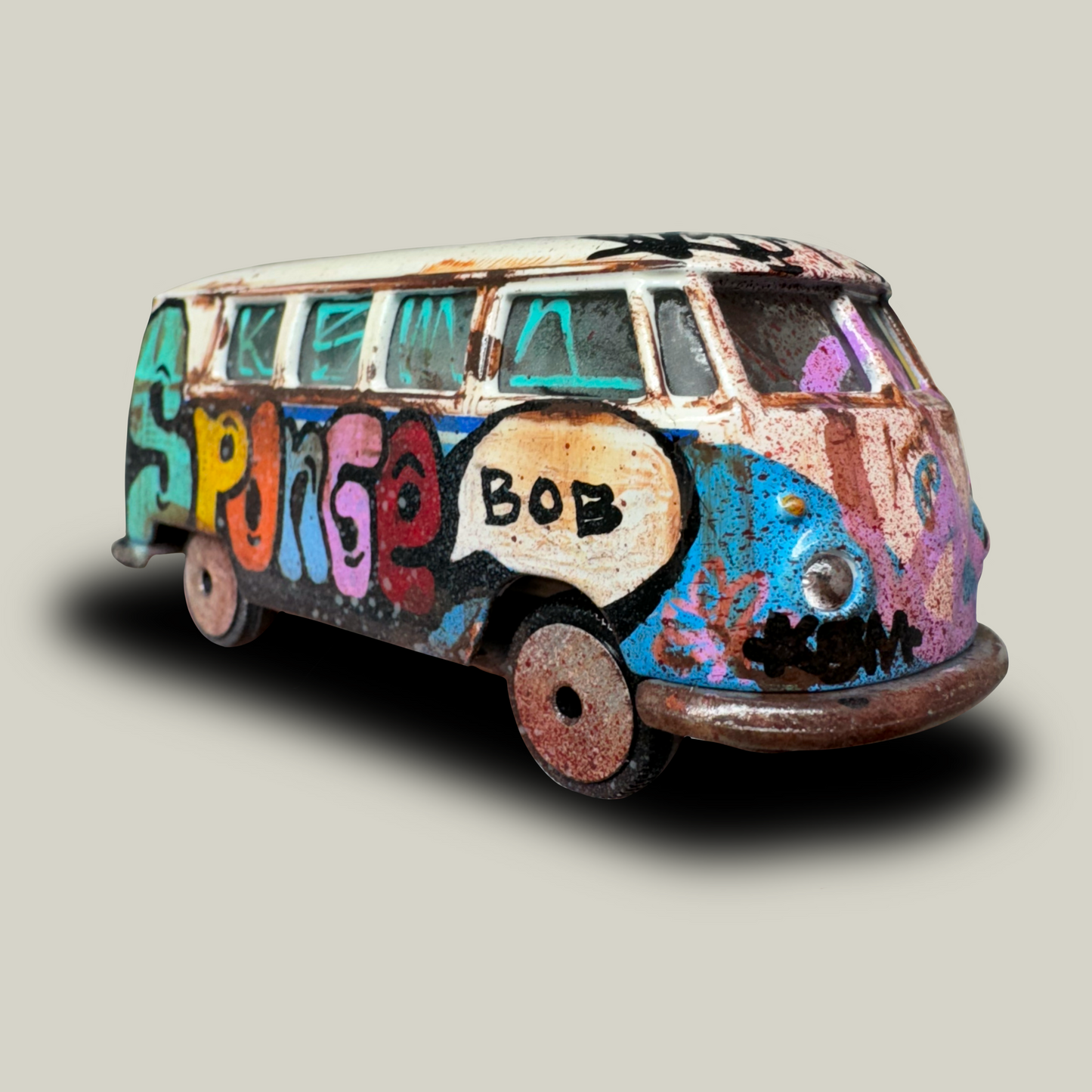 Hippie SpongeBob Graffiti Majorette VW T1 Bus (1 of 1)