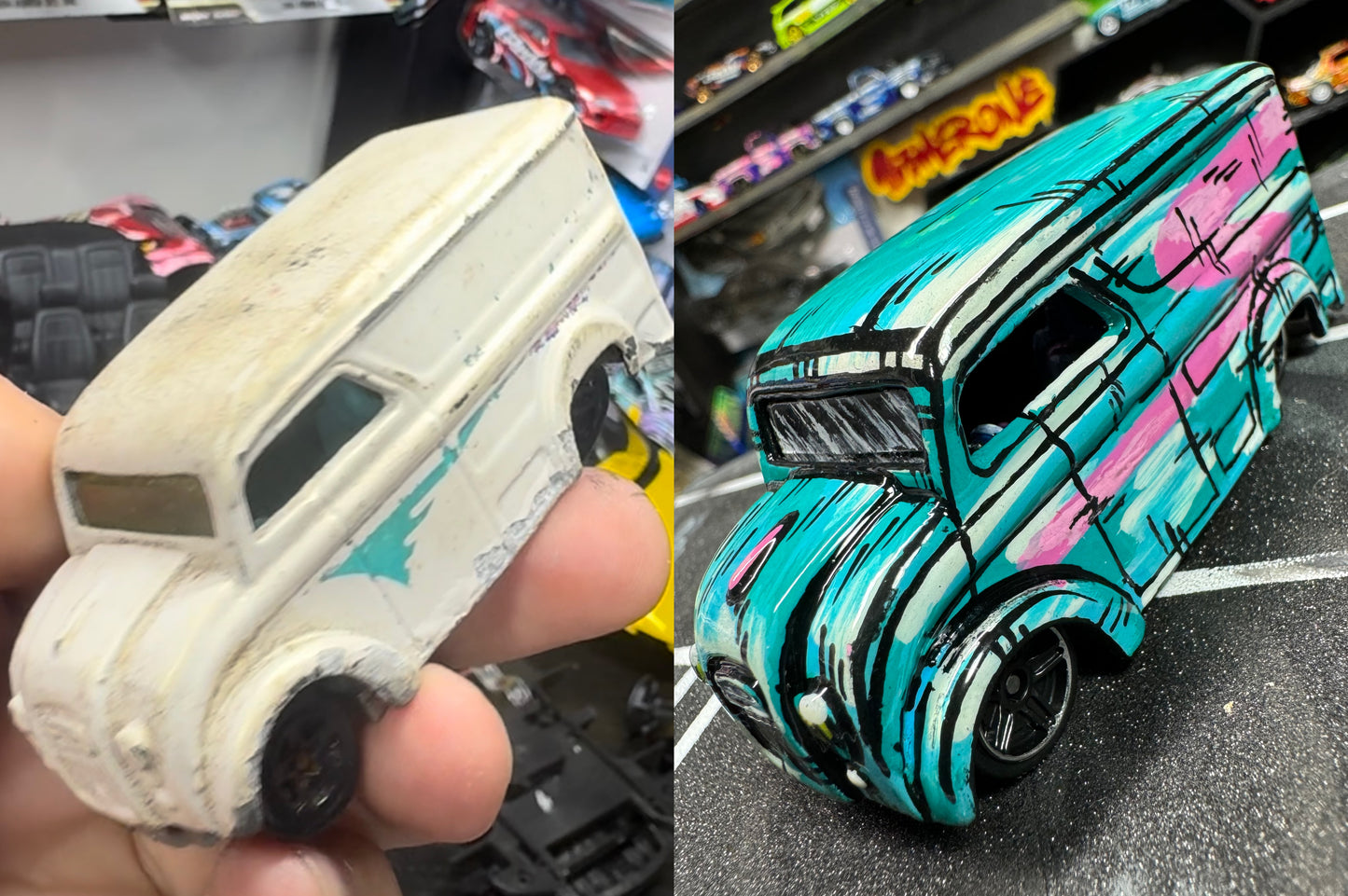 Custom Manga Milk Truck Hot Wheels (1 of 1)